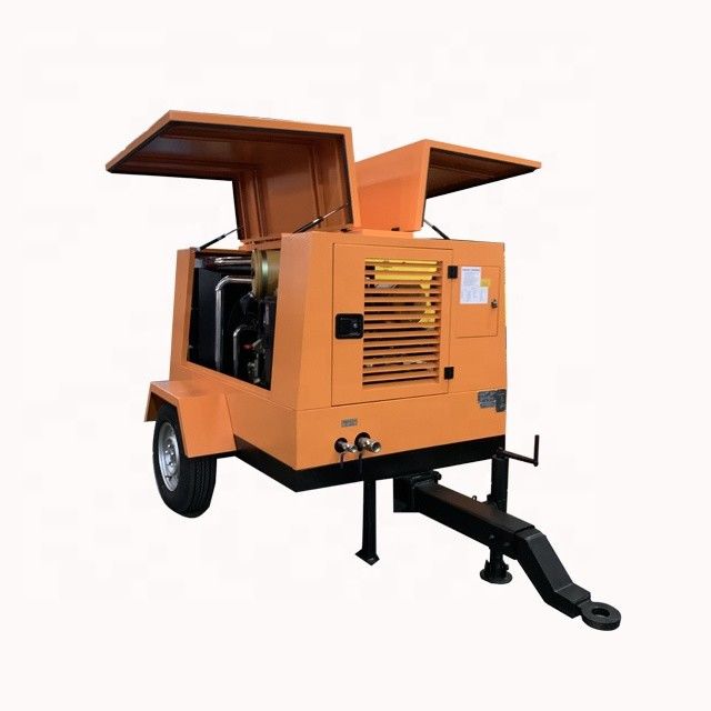 کمپرسور هوا قابل حمل دیزل 55KW موتور 8bar فشار کاری برای حفاری