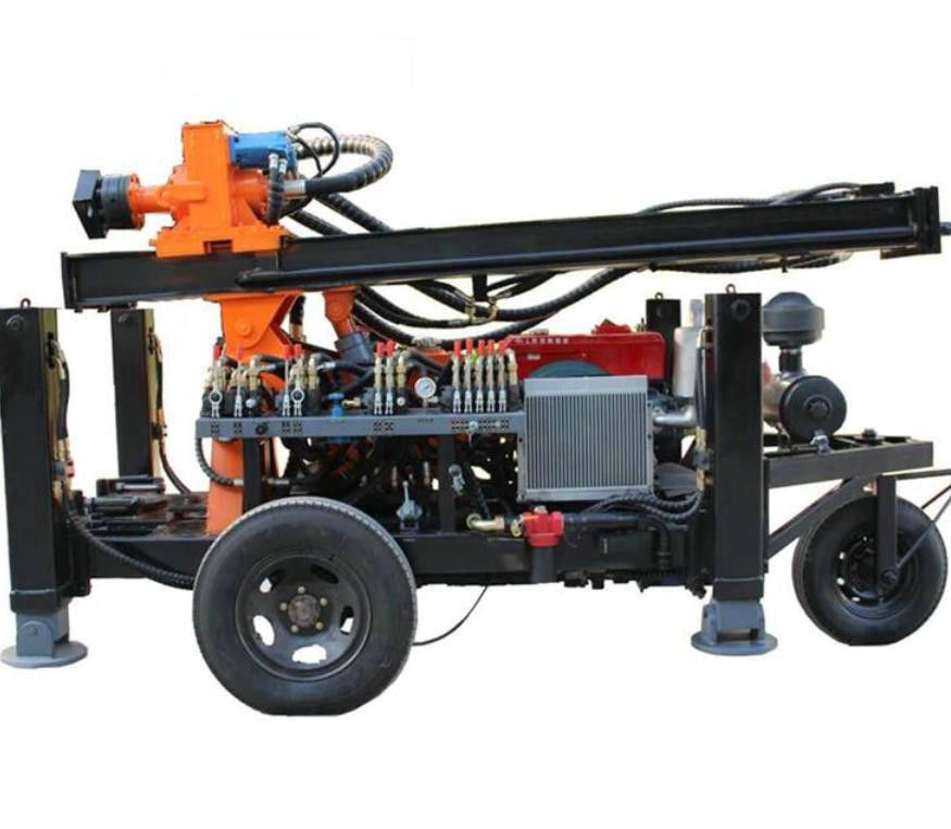 150m عمق حفاری سوراخ آب چاه حفاری ریگ ماشین 32HP 100 - 219mm قطر