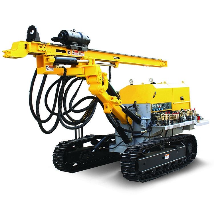 60-80m عمق خزنده هیدرولیک DTH حفاری ریگ 90-165mm قطر هر دو چرخش و چکش حفاری