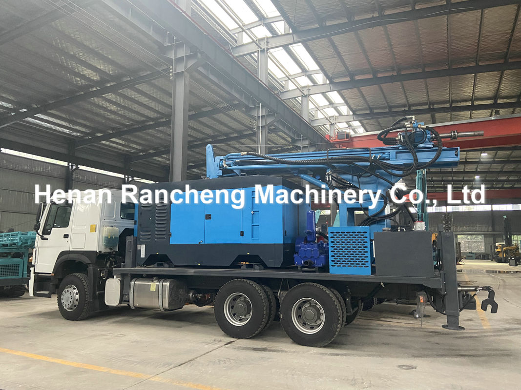 هیدرولیک سه چرخ سوار آب چاه حفاری رگ حفاری عمق 400m با کامینز 170 HP موتور حمل و نقل
