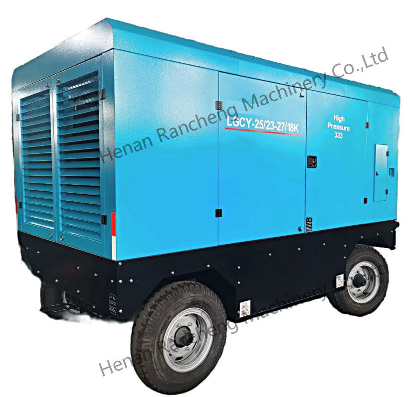 LGCY-25/23-27/18K 360HP کامینز دو مرحله ای دیزل پیچ کمپرسور هوا قابل حمل برای جک چکش / حفاری