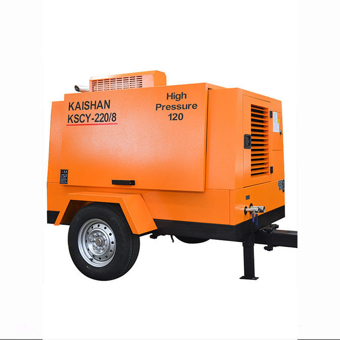 کايشان Kscy-220/8 55kW 75HP ديزل رانده شده کمپرسور هوا پيچ قابل حمل
