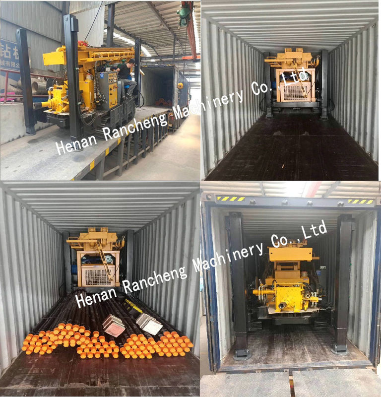 118kw موتور دیزل هوا DTH حفاری ریگ 450m آب عمیق چاه حفاری ریگ / معدن حفاری ریگ ماشین