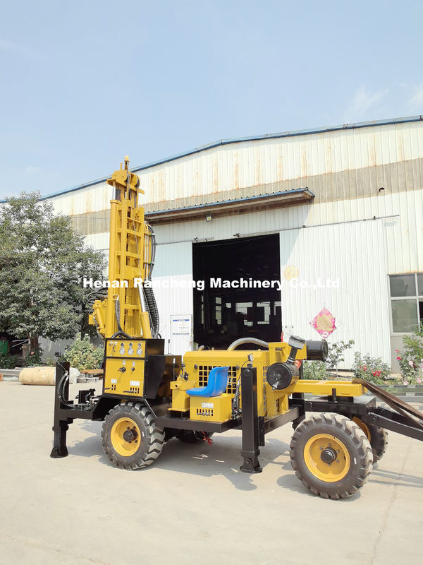 ماکس 220m 4 چرخ دیزل نوع تریلر آب چاه حفاری ماشین