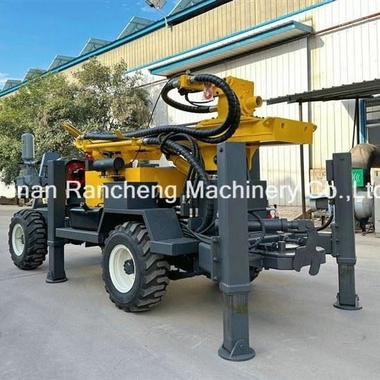 RCF220W عمق حفاری 100 تا 220 متر چرخ پنوماتیک چرخ دار آب چاه حفاری
