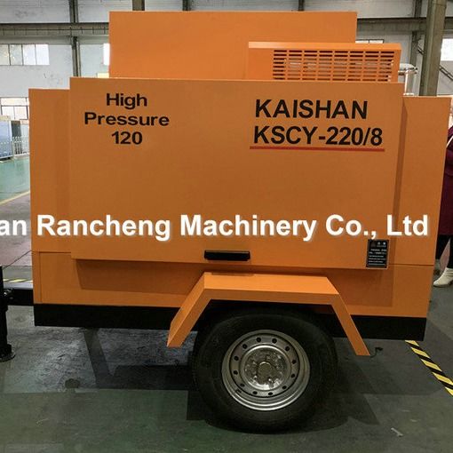 1400 کیلوگرم کمپرسور هواپیمایی با پیچ دیزل قابل حمل 55KW برای فشار کار 8 بار
