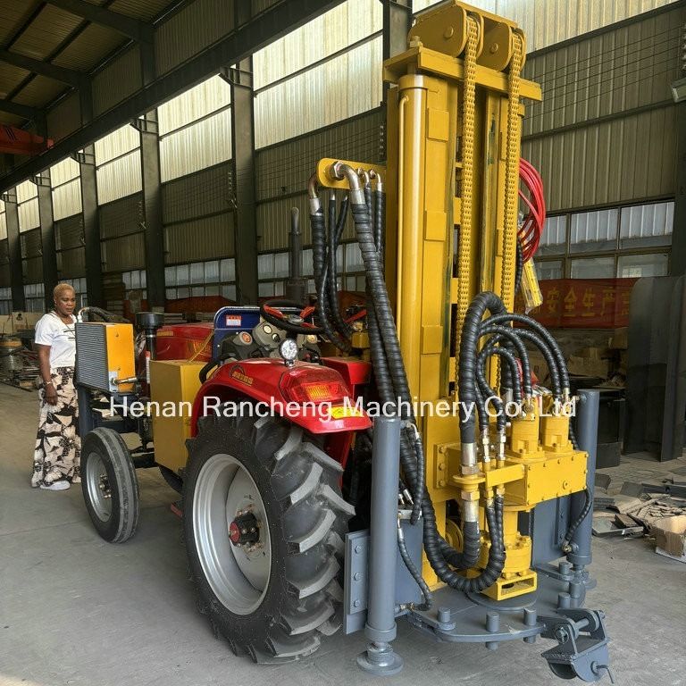 200/260m 254mm تراکتور نصب چهار چرخ قدرت بزرگ آب چاه حفاری