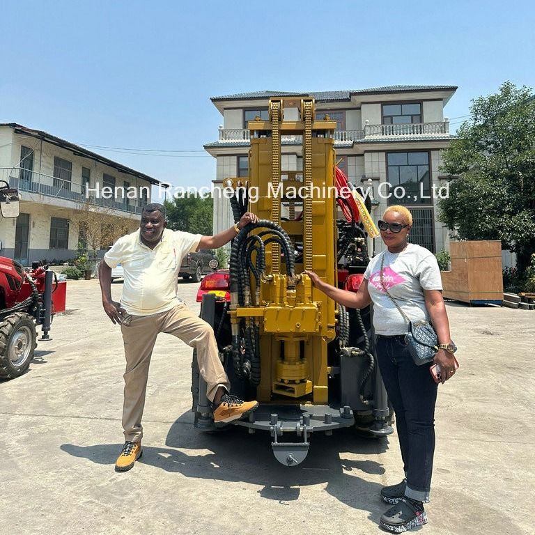 200/260m 254mm تراکتور نصب چهار چرخ قدرت بزرگ آب چاه حفاری