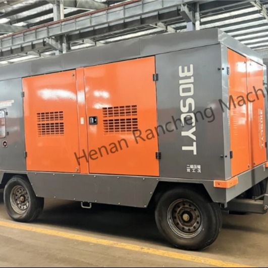 310SCYT 1178 Cfm کمپرسور هواپیمایی پیچ قابل حمل 4 چرخ برای چاه آب
