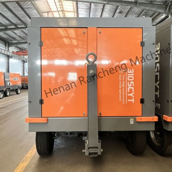 310SCYT 1178 Cfm کمپرسور هواپیمایی پیچ قابل حمل 4 چرخ برای چاه آب