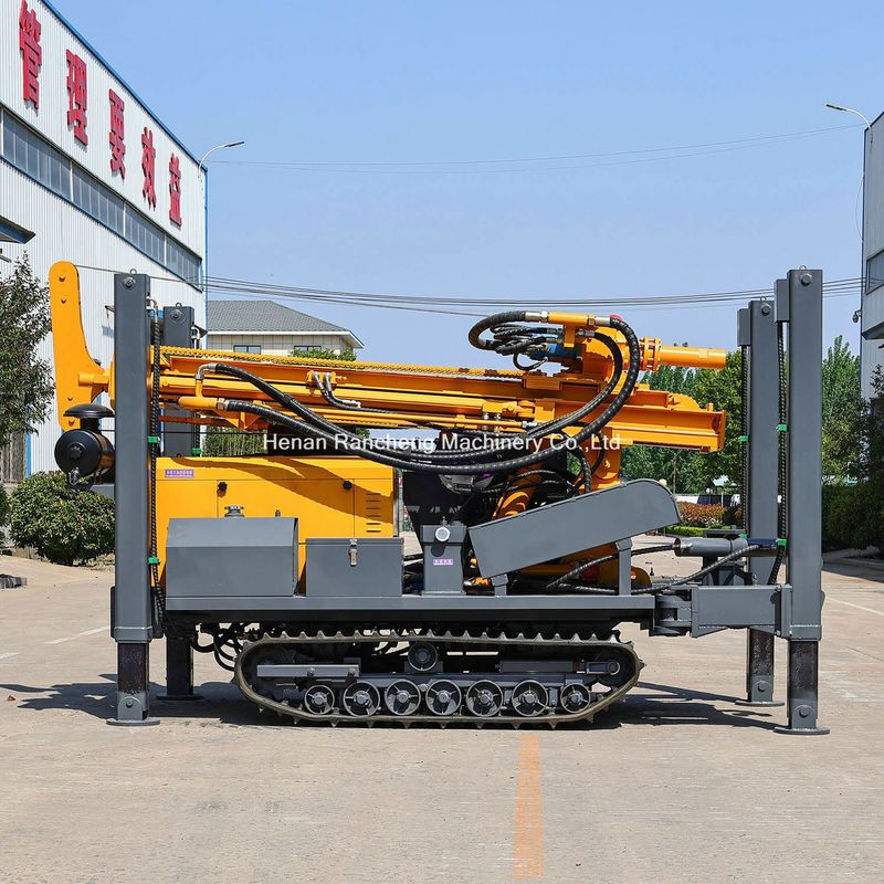 پاهای پشتیبانی هیدرولیک بالا 350 متر کاوشگر حفاری چاه آب با موتور 91KW