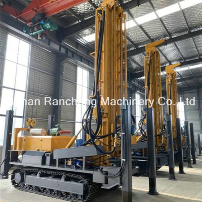 RCF500C کرولر نصب شده هیدرولیک آب خوب حفاری ریگ 500m هیدرولیک ماشین حفاری قابل حمل