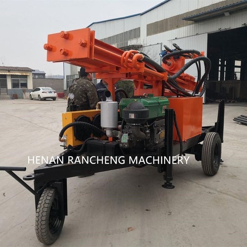 150 متر چرخ نصب شده آب چاه حفاری سوراخ برای 32HP موتور دیزل