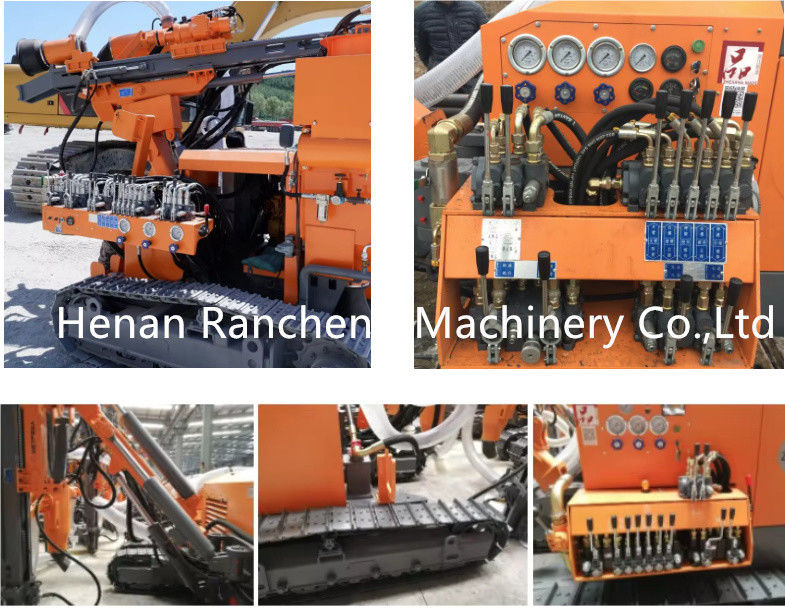 20 متری هیدرولیک یکپارچه DTH حفاری ریگ RCZ412B-1 مدل 58KW موتور Yuchai با جمع آوری گرد و غبار