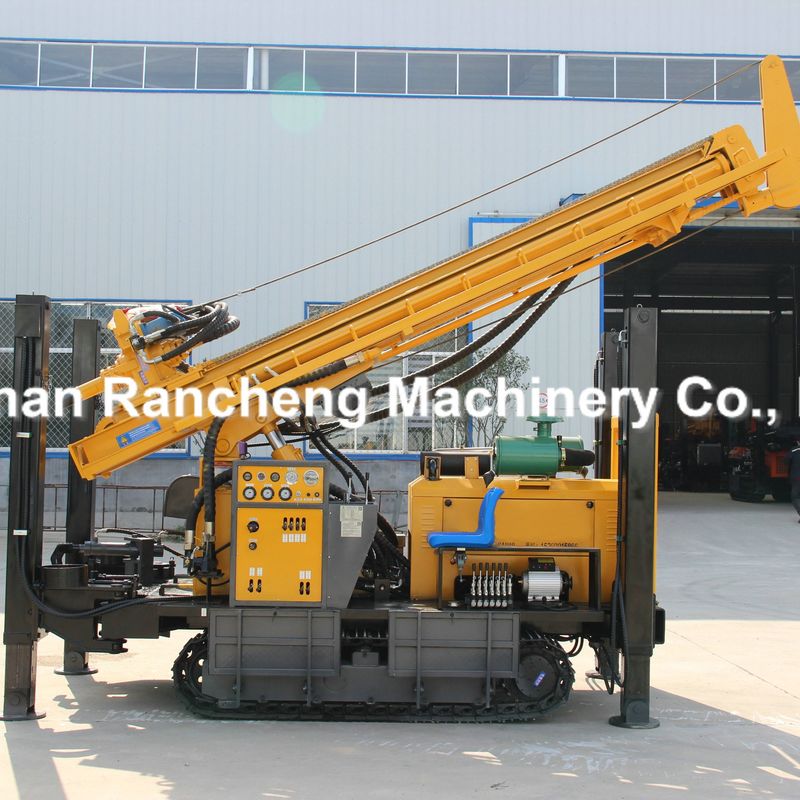 350m Hydraulic Swivel Diesel Borehole Water Well Drill Rig Equipment Portable Crawler Water Well Drilling Rig Machine