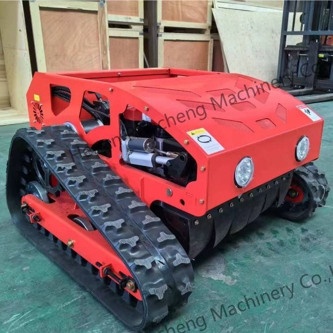 نوع کرولر چهار چرخ هیبرید کنترل از راه دور ماشین تراش چمن 8HP موتور بنزین
