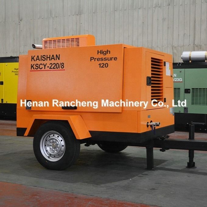 1400 کیلوگرم کمپرسور هواپیمایی با پیچ دیزل قابل حمل 55KW برای فشار کار 8 بار