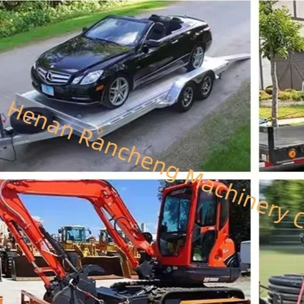 5t 5m*2.2m پلت فرم کامیون نیمه تریلر محور دو محور ترمز الکتریکی