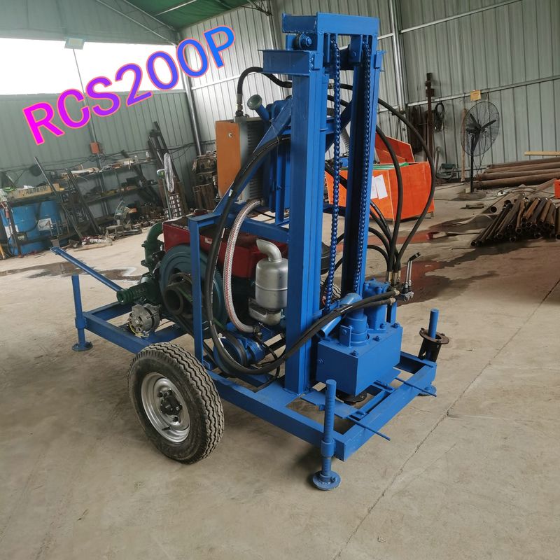 150m 16.2Kw دیزل کامل اتوماتیک پیچ رشته قابل حمل آب چاه حفاری ماشین