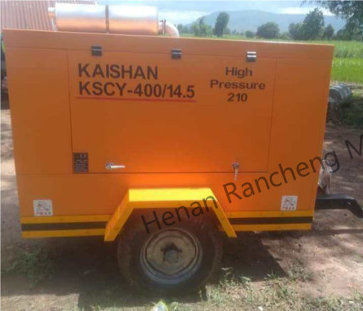 KSCY-400/14.5K 400cfm دیزل کمپرسور هوا پیچ قابل حمل با موتور کامینز