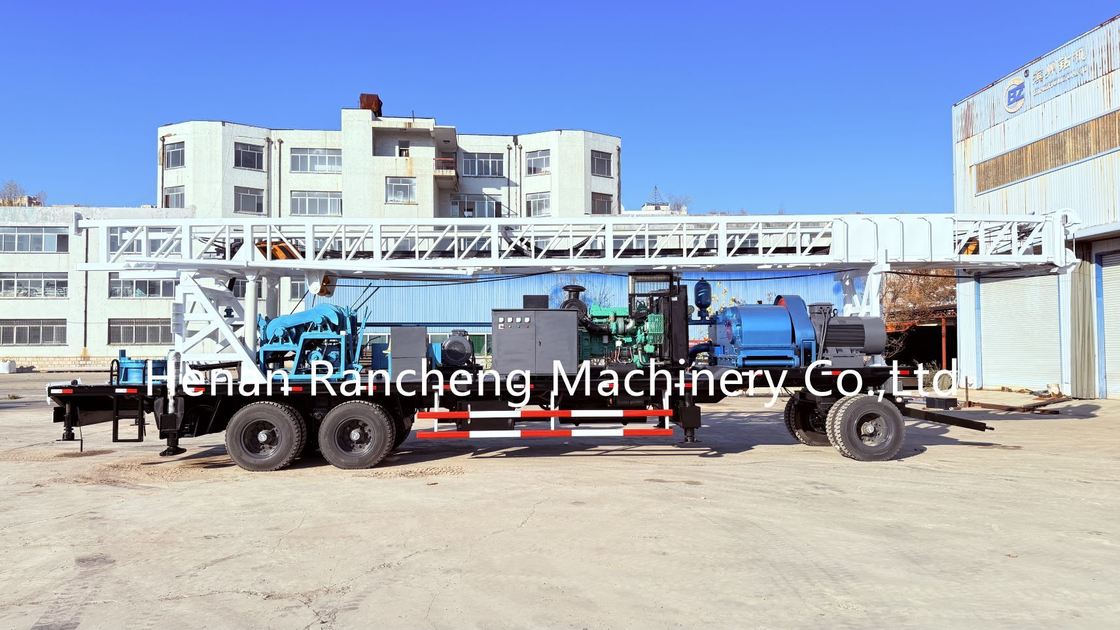 دستگاه حفاری چاه آب با موتور دیزل کامینز 132KW برای حفاری 600 متر آب