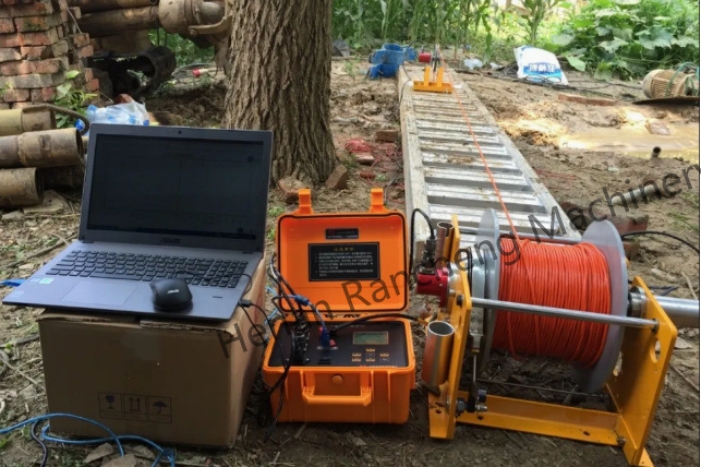 300 متر تجهیزات ژئوفیزیکی حفره آب چاه چوب ابزار مقاومت ظاهری اندازه گیری سیستم ثبت