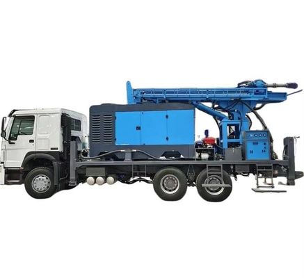 450 متر عمق هیدرولیک آب چاه حفاری ریگ کامیون 266HP محرک حمل خودرو