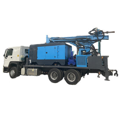 500 متر عمق چاه حفاری ریگ کامیون های آب 266HP بار موتور 40 - 130rpm سرعت چرخش