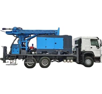 هیدرولیک سه چرخ سوار آب چاه حفاری رگ حفاری عمق 400m با کامینز 170 HP موتور حمل و نقل