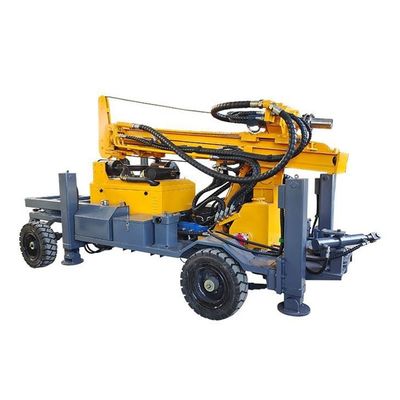 ماشین حفاری سوراخ آب چرخ نصب شده 260m عمق 70KW موتور دیزل