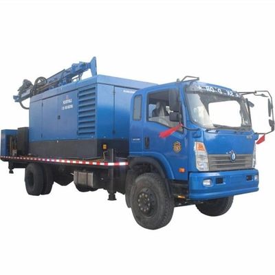 300 متر عمق آب چاه حفاری ریگ 266HP بار موتور خودرو 115 - 350mm Dia