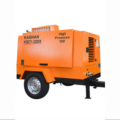کايشان Kscy-220/8 55kW 75HP ديزل رانده شده کمپرسور هوا پيچ قابل حمل