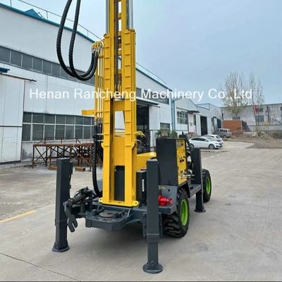 دستگاه حفاری چاه های هیدرولیکی قابل حمل 220 متر عمق زیرزمینی چرخ های چاه تجهیزات