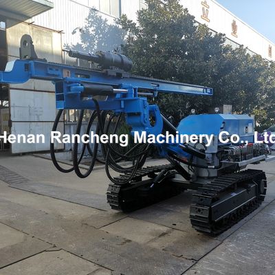 60-80m عمق خزنده هیدرولیک DTH حفاری Rig هر دو حفاری چرخش و Ramming