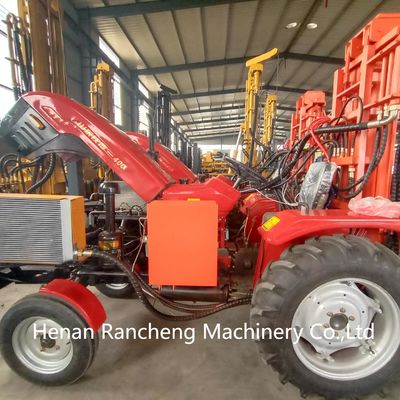 تراکتور نصب شده، چهار چرخ، دستگاه حفاری قدرتمند برای حفاری چاه آب 200/260 متر، 254 میلی متر.