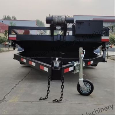 5t 5m*2.2m پلت فرم کامیون نیمه تریلر محور دو محور ترمز الکتریکی