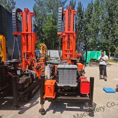 200 متری تریلر حفاری لجن نصب شده آب چاه حفاری رینگ با 45kw دیزل
