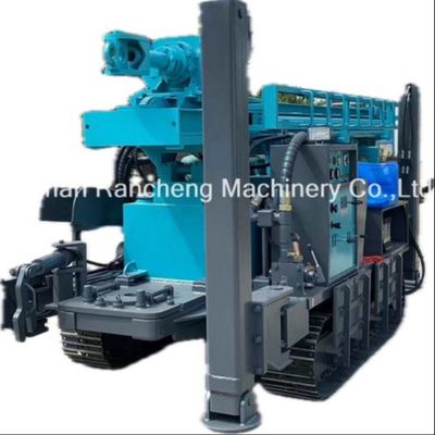350 متر عمق حفاری لاستیک Caterpillar Track آب چاه حفاری Rig پنوماتیک لاستیک Crawler حفاری Rig