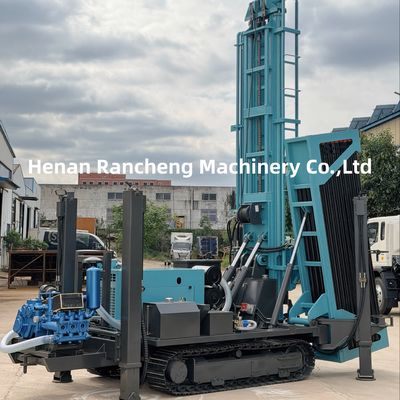 Latest Upgrade RCF350C 350m Steel Track Water Well Drilling Machine With Pipe Rack